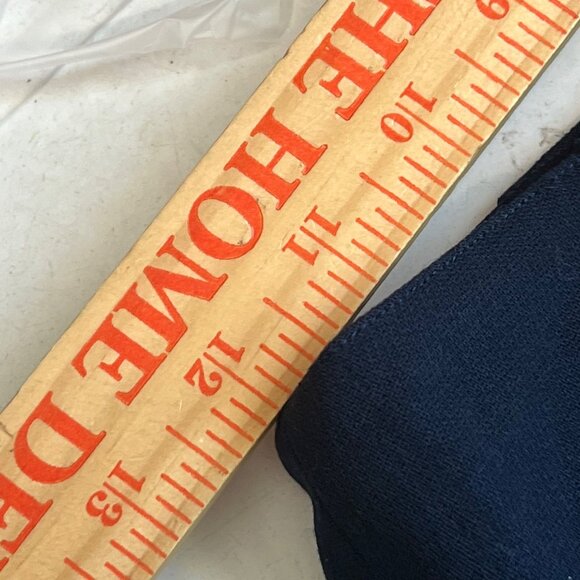 Michael Kors Pants Size 6 Wool Wide Leg Flat Front High Waist Navy Blue Classic - Picture 5 of 7